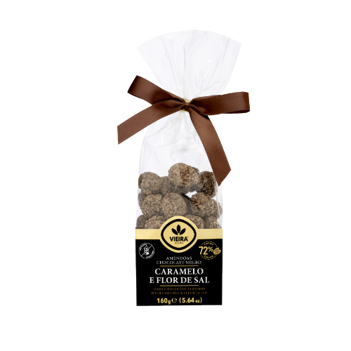 Amêndoas Chocolate Negro Caramelo c/Flor do Sal 160g