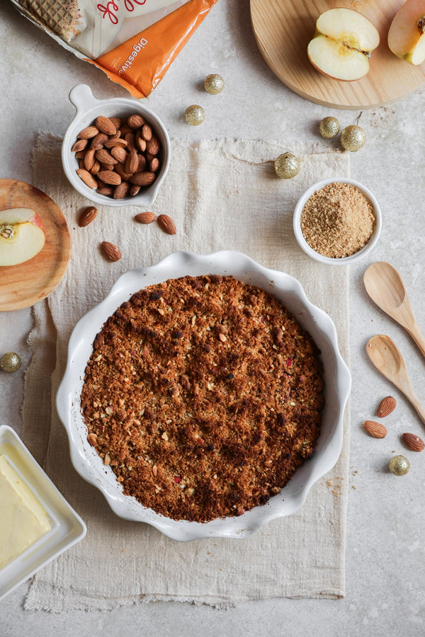 Crumble de Maçã e Amêndoa