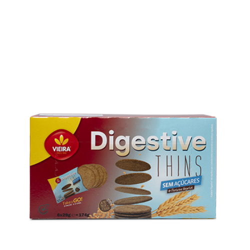 Bolachas Digestive Thins Sem Açúcar 174g