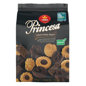 Bolachas Sortido Princesa Chocolate Negro Natal 200g