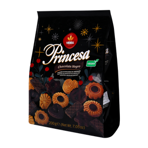 Bolachas Sortido Princesa Chocolate Negro Natal 200g