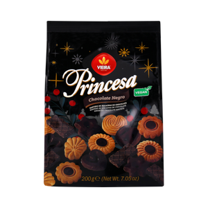 Bolachas Sortido Princesa Chocolate Negro Natal 200g