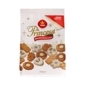 Bolachas Sortido Princesa Chocolate Branco e Coco 200g
