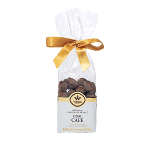 Amêndoas Premium Chocolate Branco  Com Café  160G Frente
