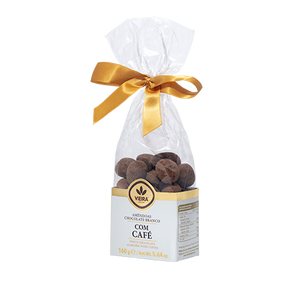 Amêndoas Premium Chocolate Branco  Com Café  160G Lateral