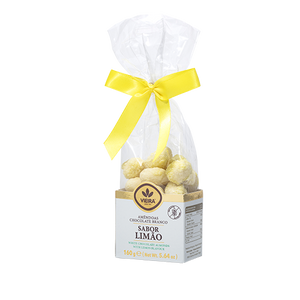 Amêndoas Premium Chocolate Branco Com Sabor Limão 160G Lateral