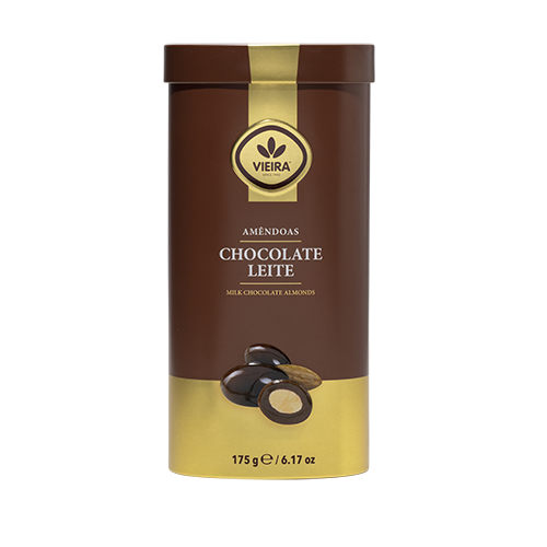 Amêndoas Premium Chocolate De Leite Lata 175g