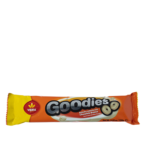 Bolachas Goodies Chocolate Branco 150g Frente