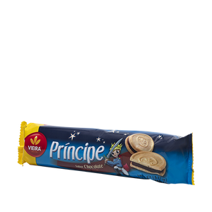 Bolachas Príncipe Chocolate 145G Lateral