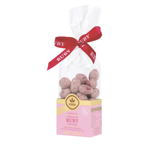 Amêndoas Premium Chocolate Ruby com Ginja 160g
